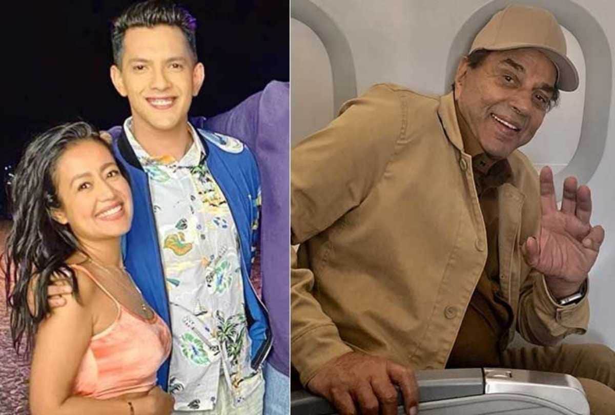 dharmendra gave blessings to neha kakkar and aditya narayan before wedding