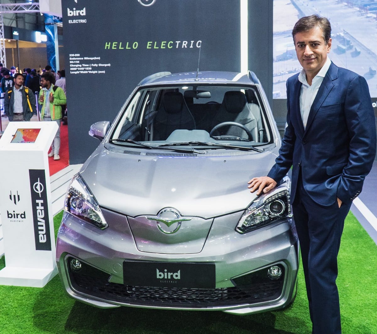 Auto Expo 2020 Delhi India: Haima Bird Electric launch low cost Haima EV1 electric hatchback