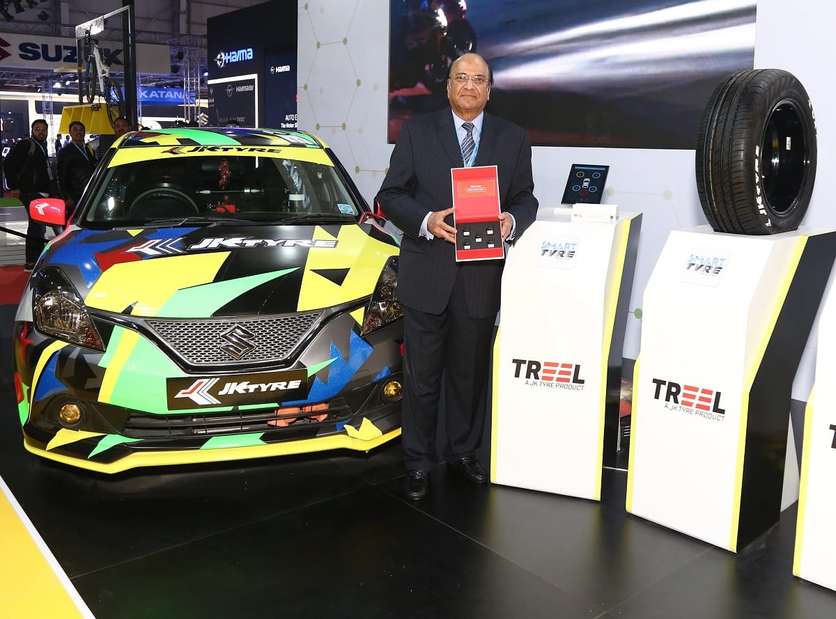 jk tyre launches smart tyre at auto expo 2020 that will increase fuel efficiency
