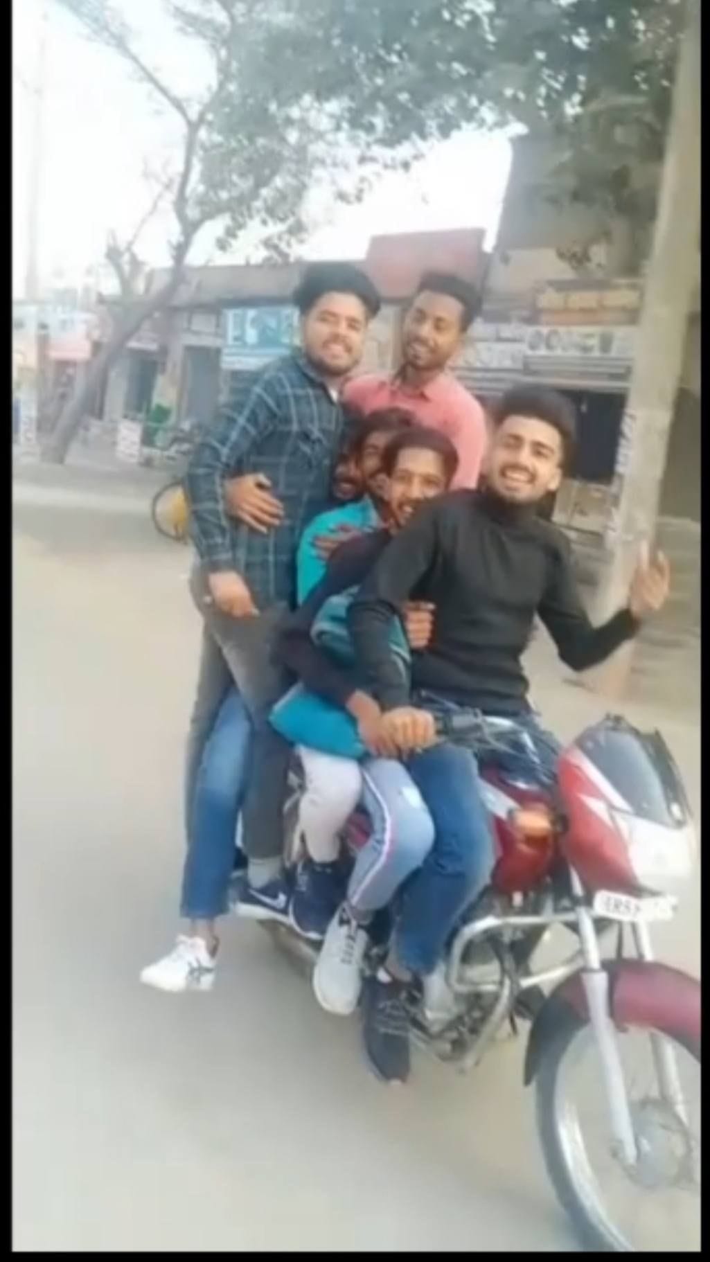 stant, six youth on one bike, fatehabad