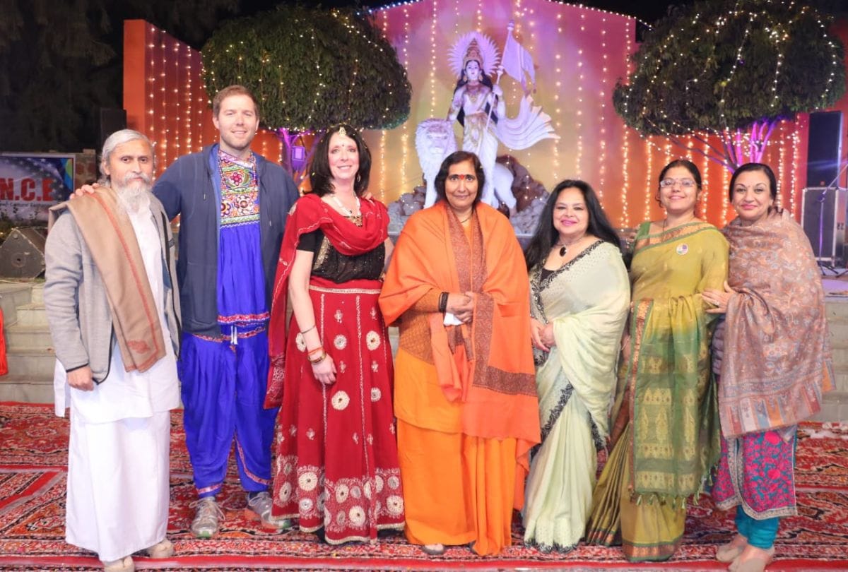 American school girls performs radha krishna leela in vatsalya gram vrindavan