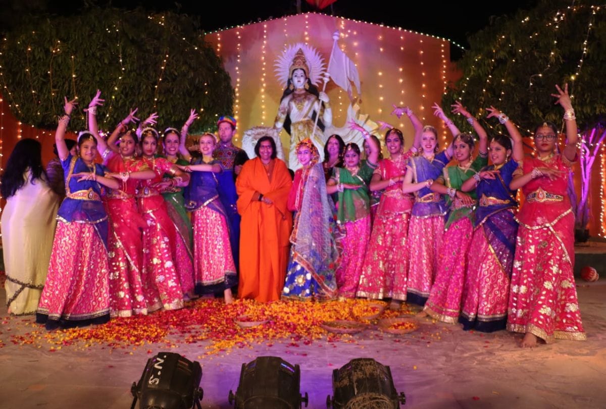American school girls performs radha krishna leela in vatsalya gram vrindavan