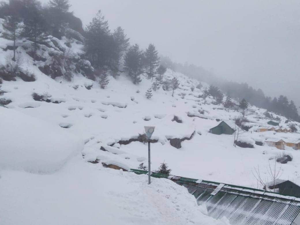 Uttarakhand Weather : snowfall in mussoorie, dhanaulti, auli and other hill station