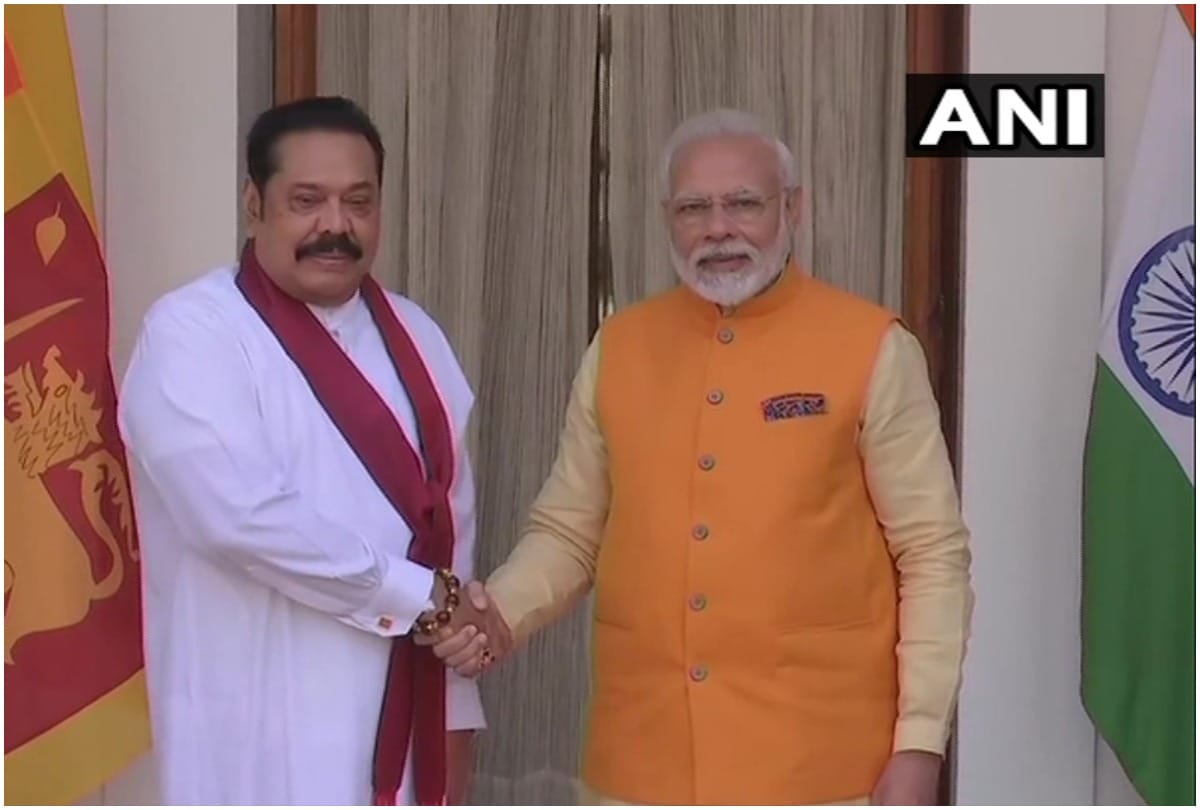 Sri Lanka Prime Minister Mahinda Rajapaksa attended ceremonial reception at Rashtrapati Bhawan