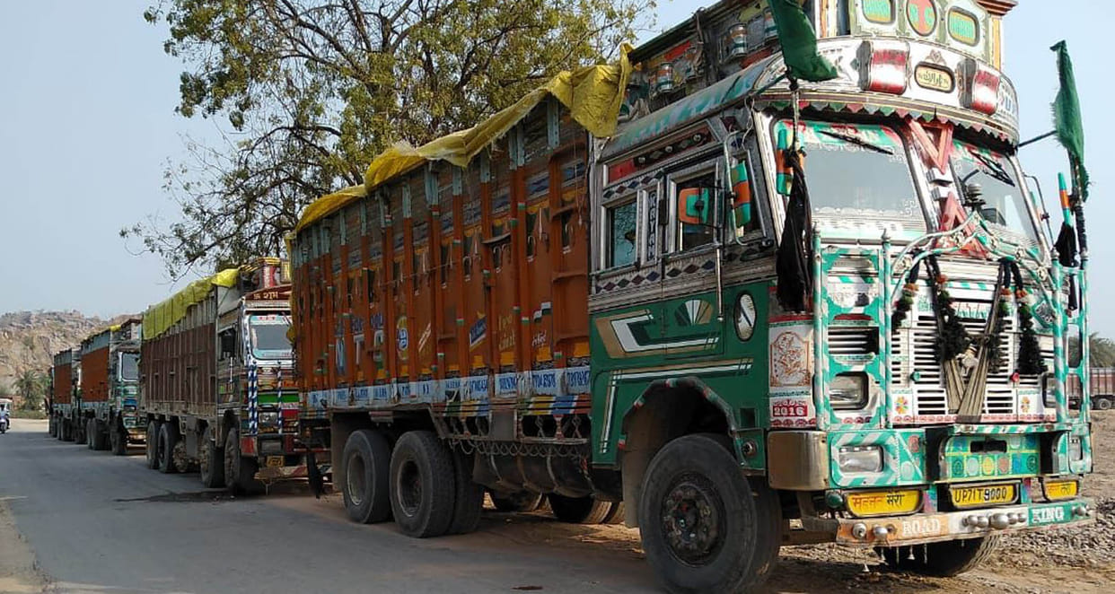 47 overload trucks caught in joint raid