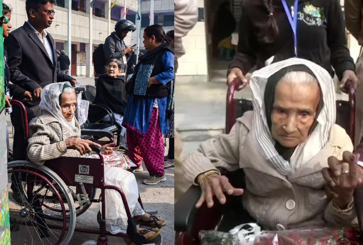 delhi election 2020 110 year old oldest voter of delhi cast her vote and other senior citizen too