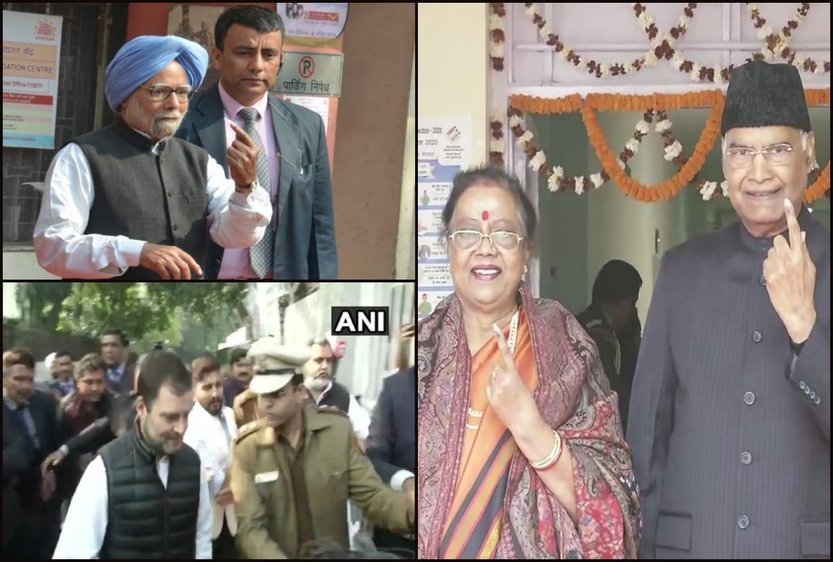 Delhi Assembly Election 2020 High profile voters Live Updates during polls BJP AAP Congress leaders
