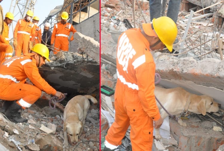 The building collapses on kharar-Landran road, rescue operation continues