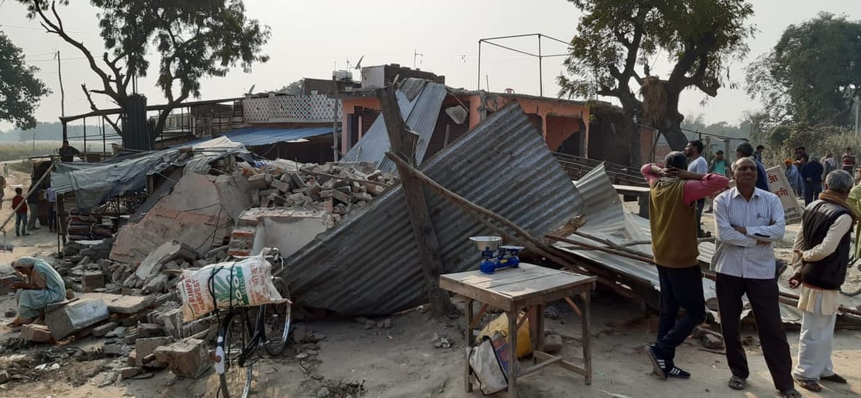 Neither the map, nor the measurement, the shops demolished in the name of encroachment