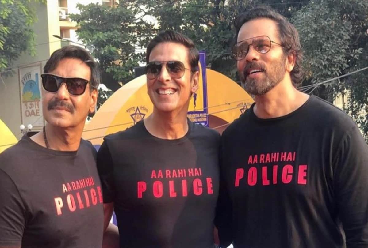 Akshay Kumar Ajay Devgn and Rohit Shetty attends Maharashtra Police Marathon