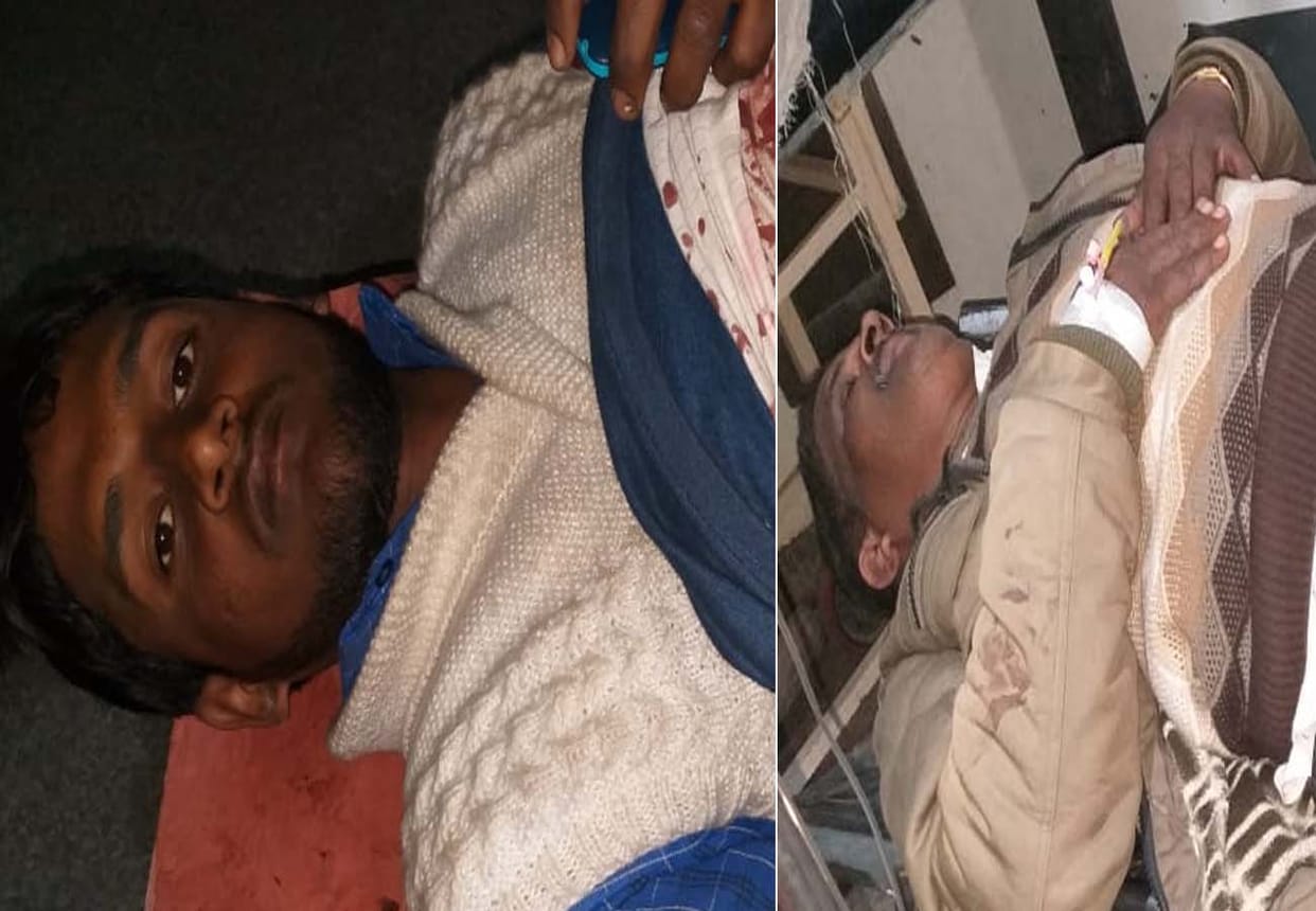 constable fired in land dispute, father and son injured in hardoi