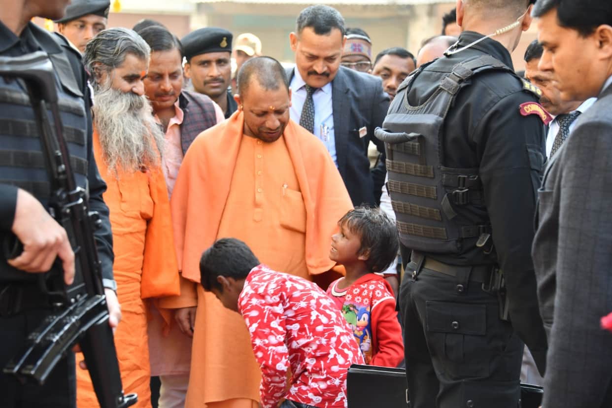 Cm yogi adityanath lays foundation of first PAC Women Battalion campus in Gorakhpur