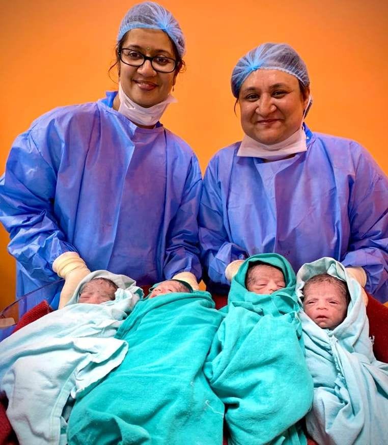 A woman from Uttarkashi gave birth to four children