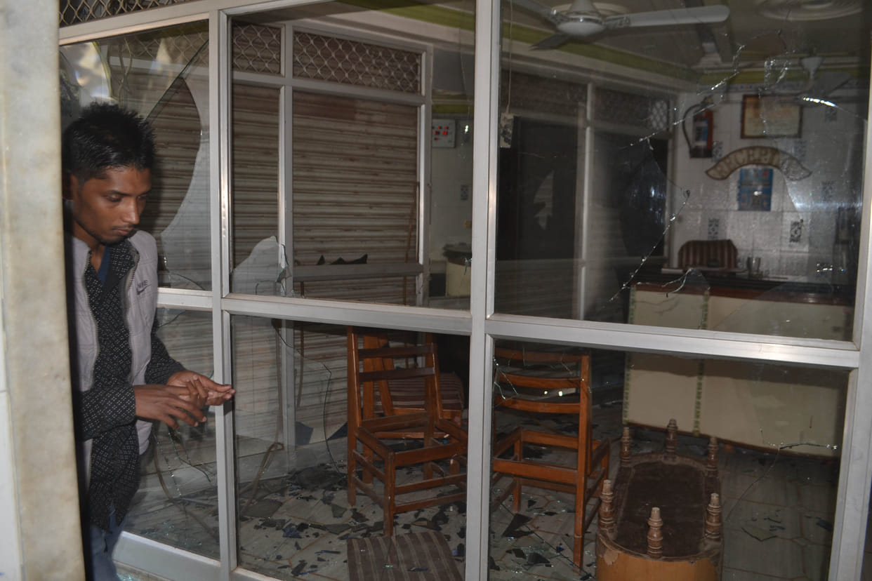 Hotel vandalism for Malikana Haq