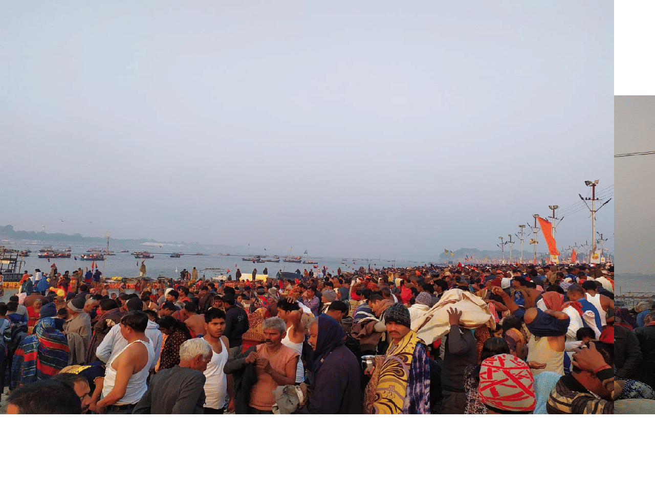Maghi Purnima Devotees take holy dip at Sangam Prayagraj