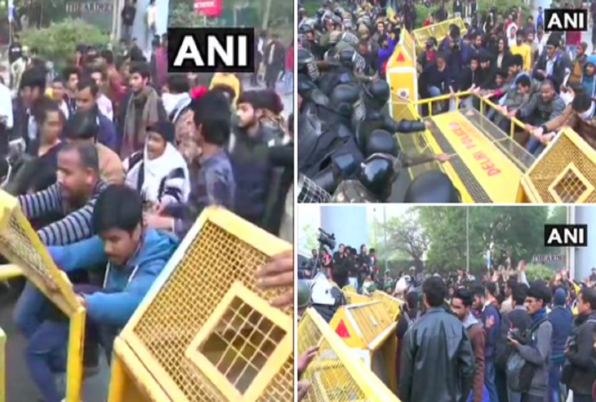 CAA protest in Delhi by Jamia Millia Students live updates Parliament march