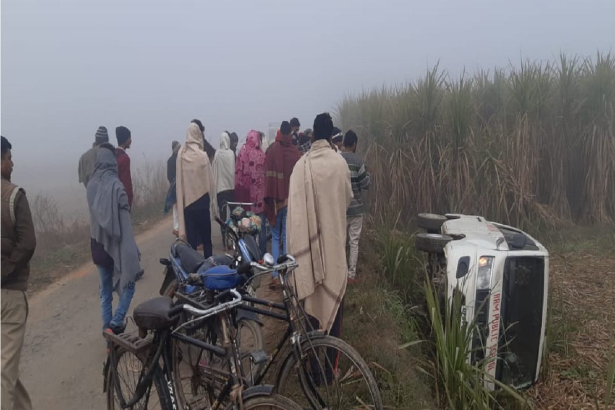 Many students has injured in bus accident at Baghpat city