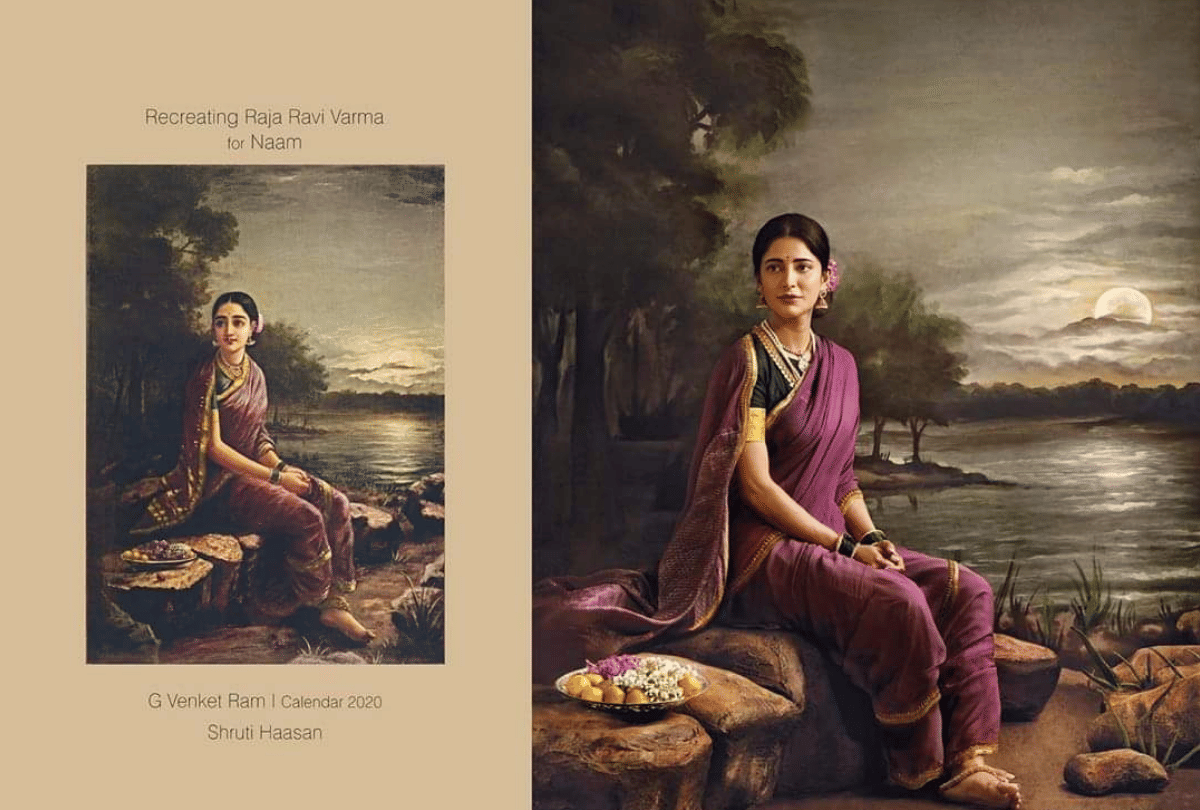 G Venket Ram recreates iconic Raja Ravi Varma paintings with actress