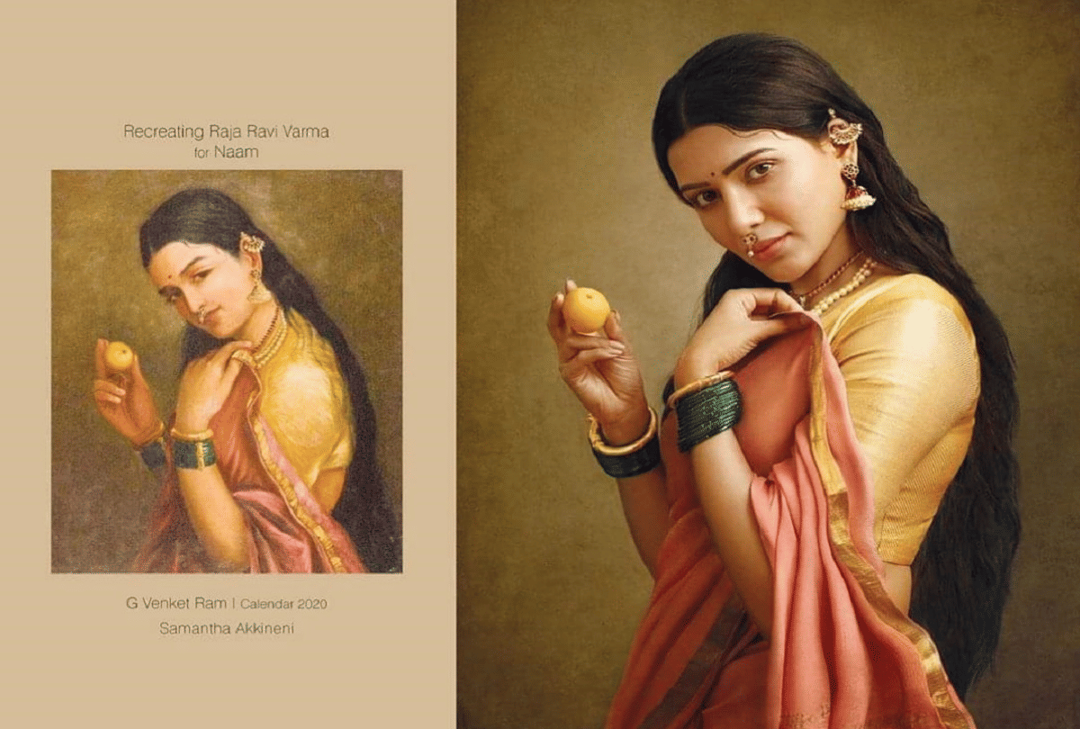 G Venket Ram recreates iconic Raja Ravi Varma paintings with actress