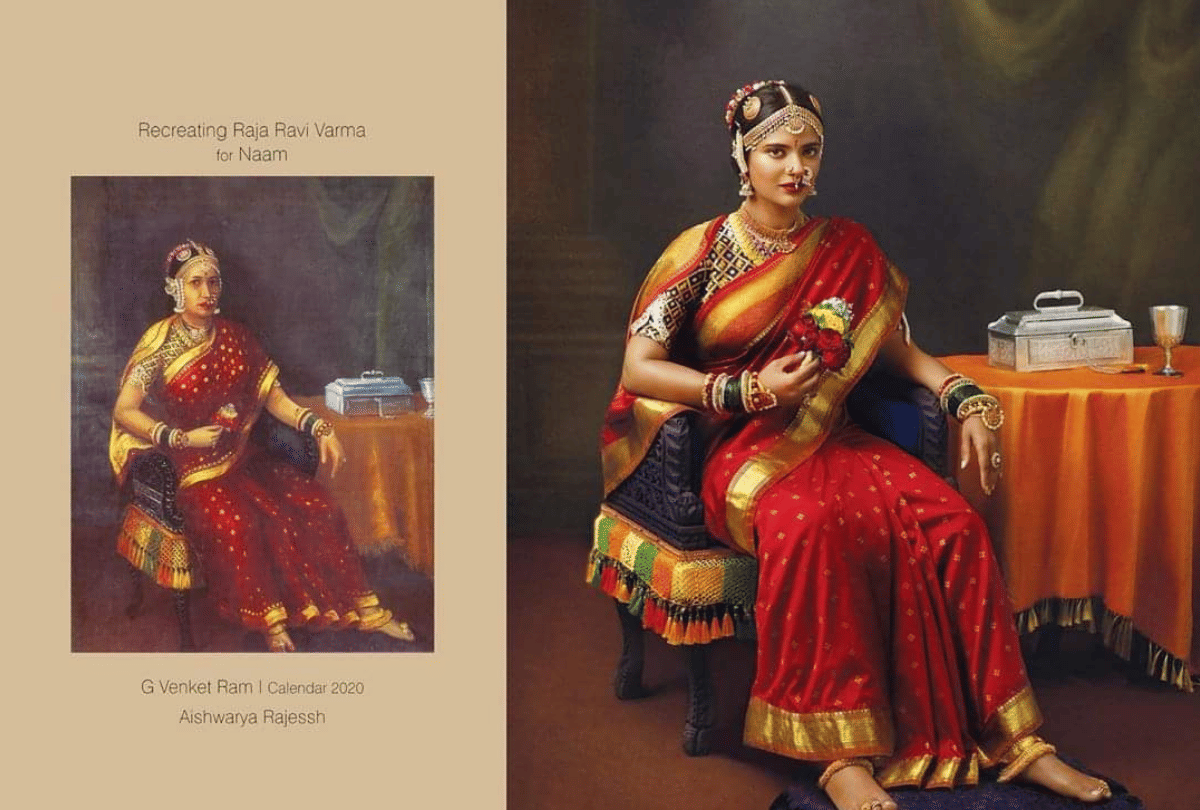 G Venket Ram recreates iconic Raja Ravi Varma paintings with actress