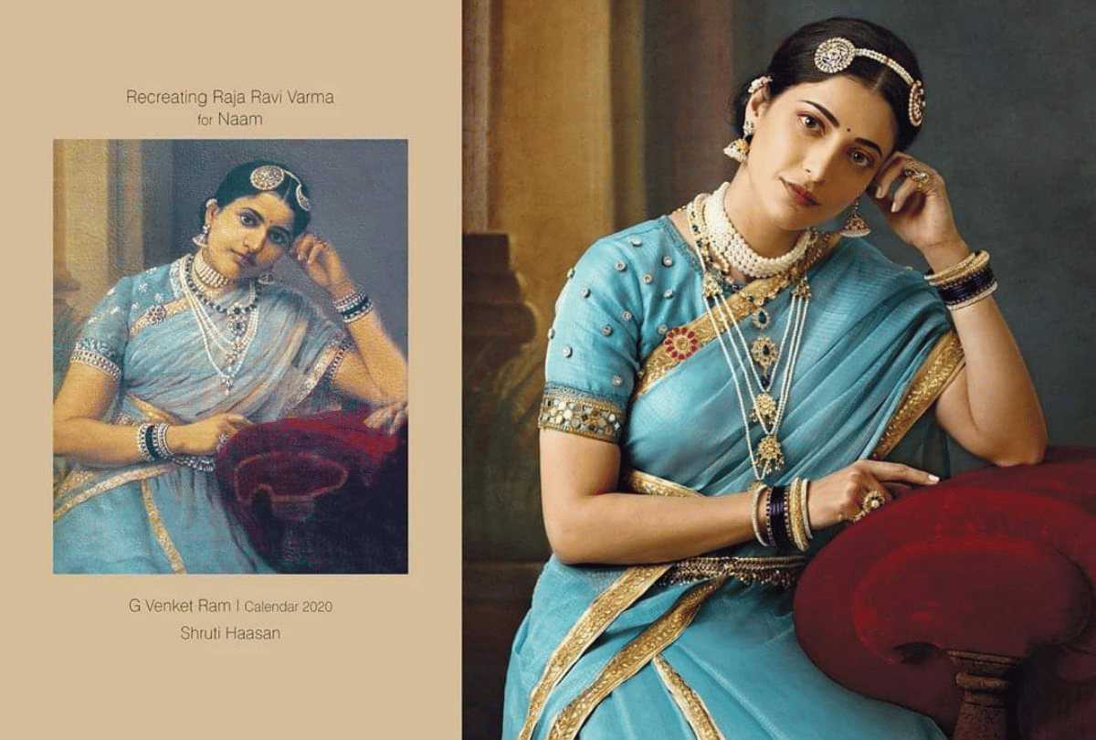 G Venket Ram recreates iconic Raja Ravi Varma paintings with actress