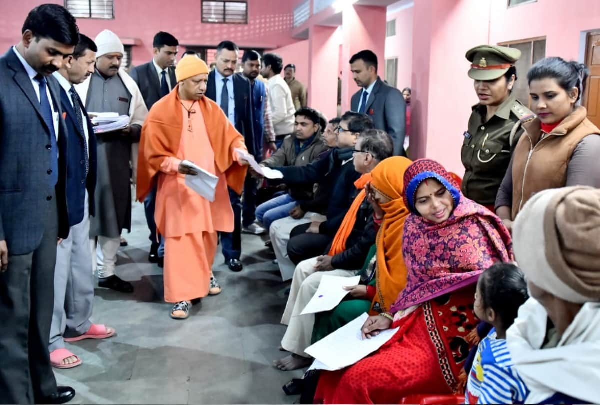 CM Yogi yogi adityanath hearing people in janta darbar at Gorakhnath Temple in Gorakhpur