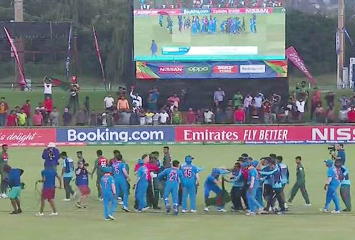 Under 19 World Cup: Indian and Bangladeshi players clash after final