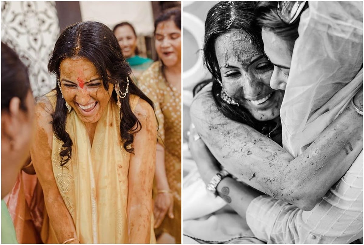 Bigg Boss Ex Contestant Kamya Panjabi Haldi Ceremony Photos Getting Married To Shalabh Dang
