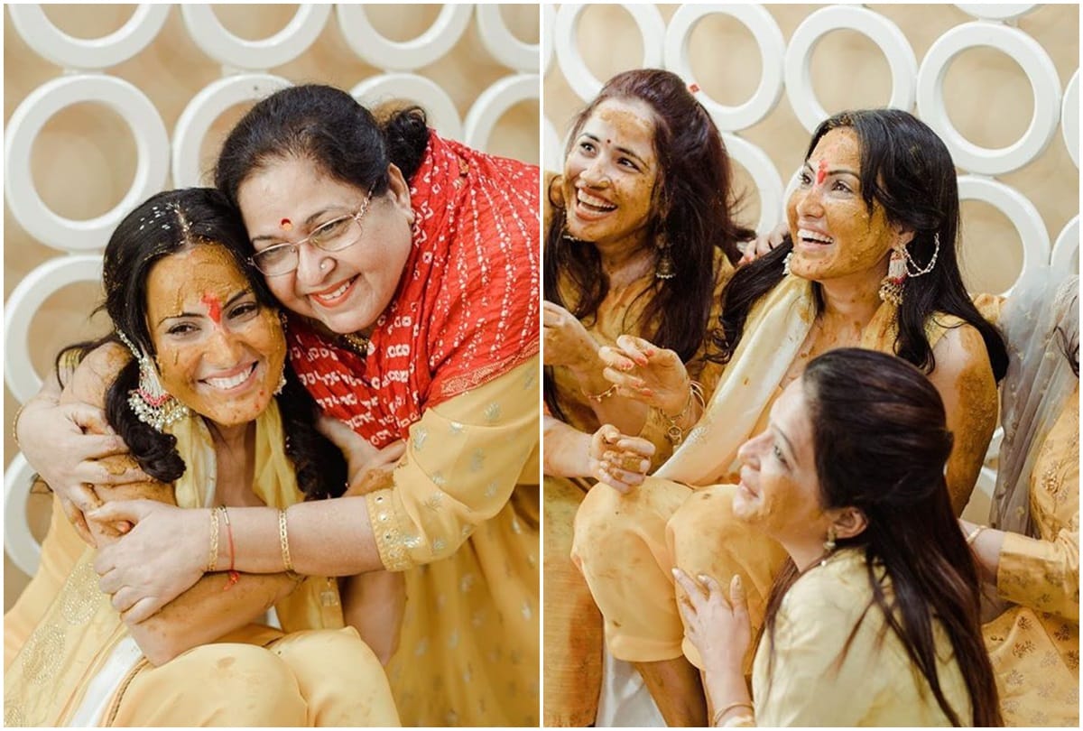 Bigg Boss Ex Contestant Kamya Panjabi Haldi Ceremony Photos Getting Married To Shalabh Dang