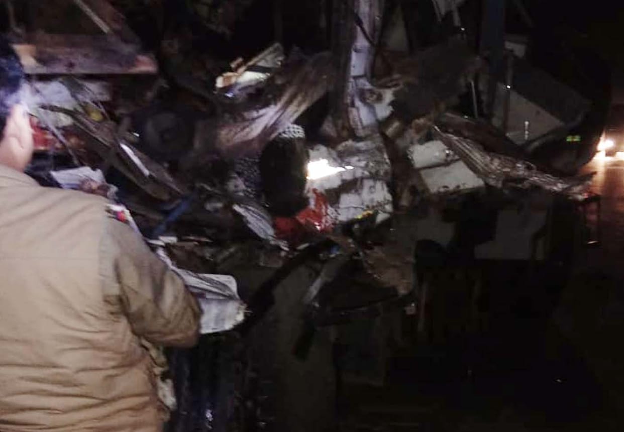 one people died, road accident in hamirpur