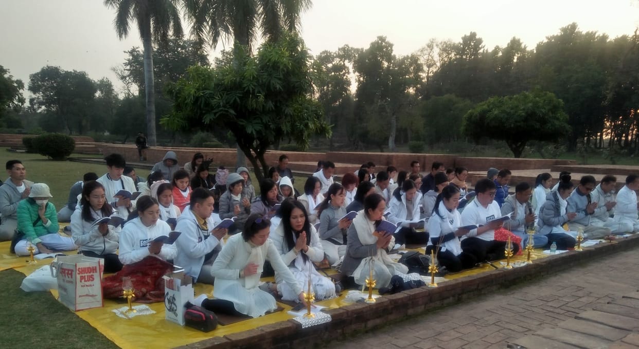 Buddhist worshipers worshiped in Taposthali