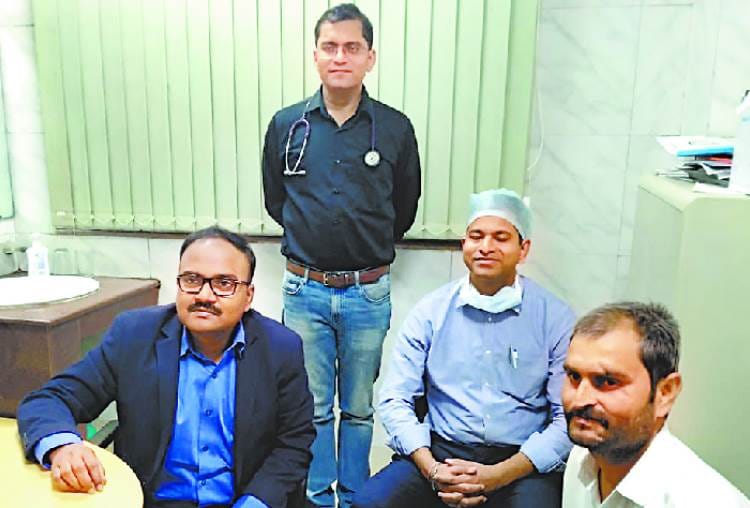 doctors of lohia institute saved the life of a man