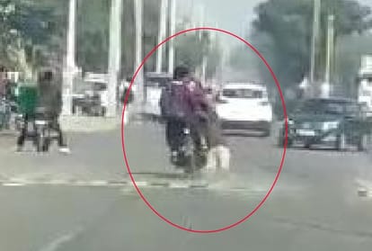 bike riders dragged homeguard jawan to 500 meters, thrown on road, video viral
