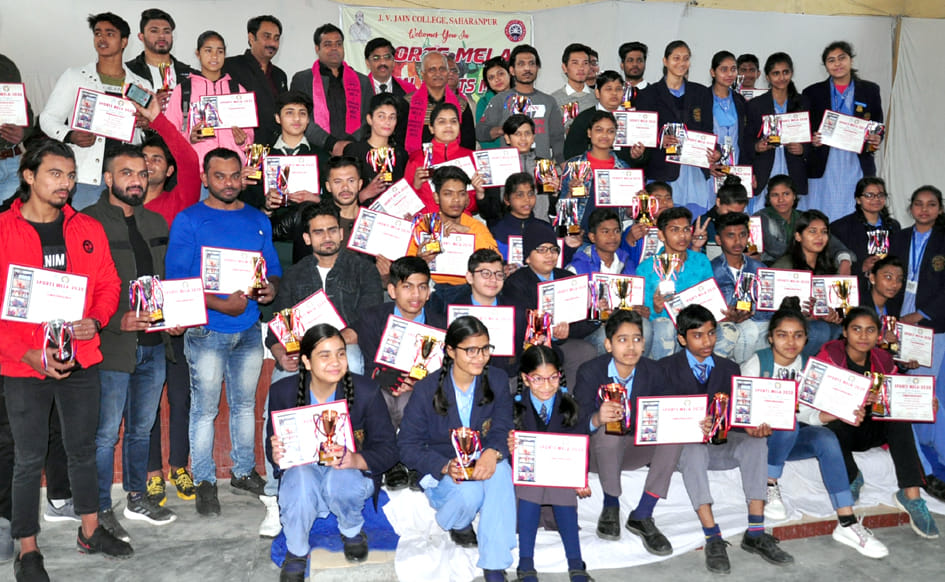 Sports talents awarded at JV Jain College