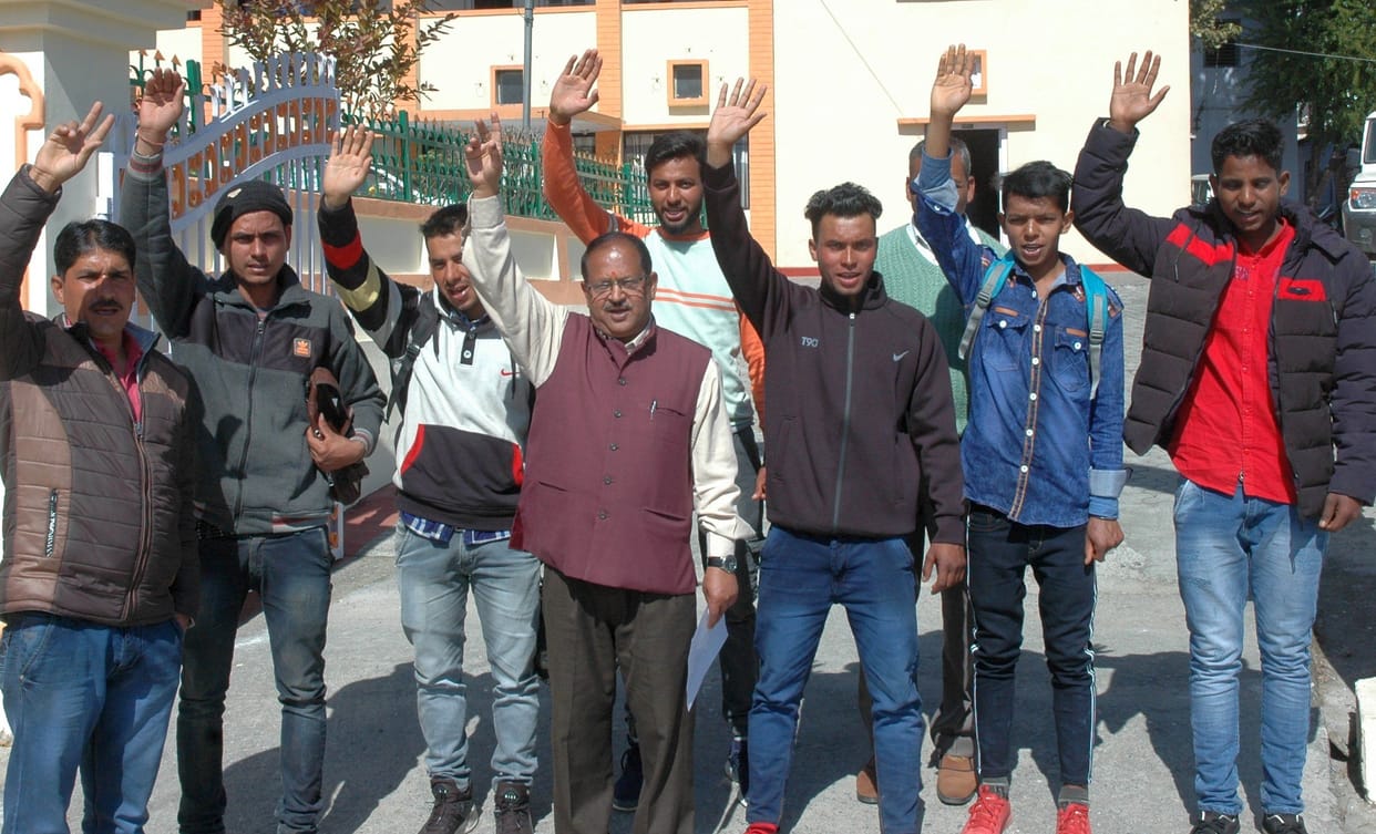 Villagers protested against non-construction of road