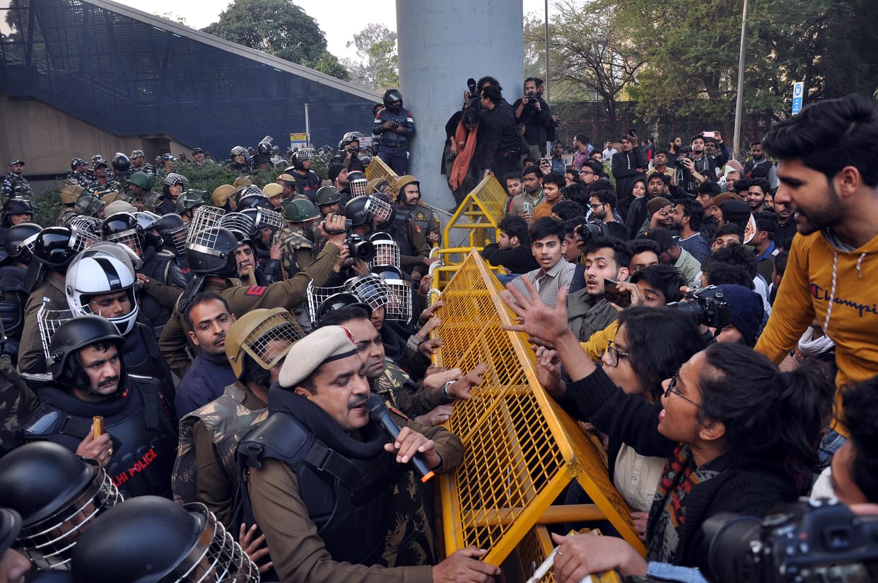 police action against jamia students