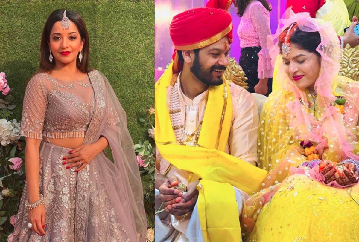 actress monalisa sister in law riya singh wedding photo viral