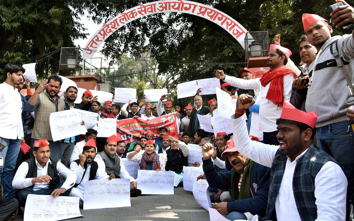 Supporters of reserved class candidates descended