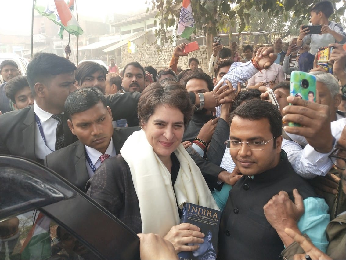 Activists welcomed Priyanka Gandhi