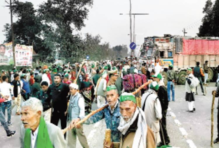 jaam during protest of farmers in lucknow