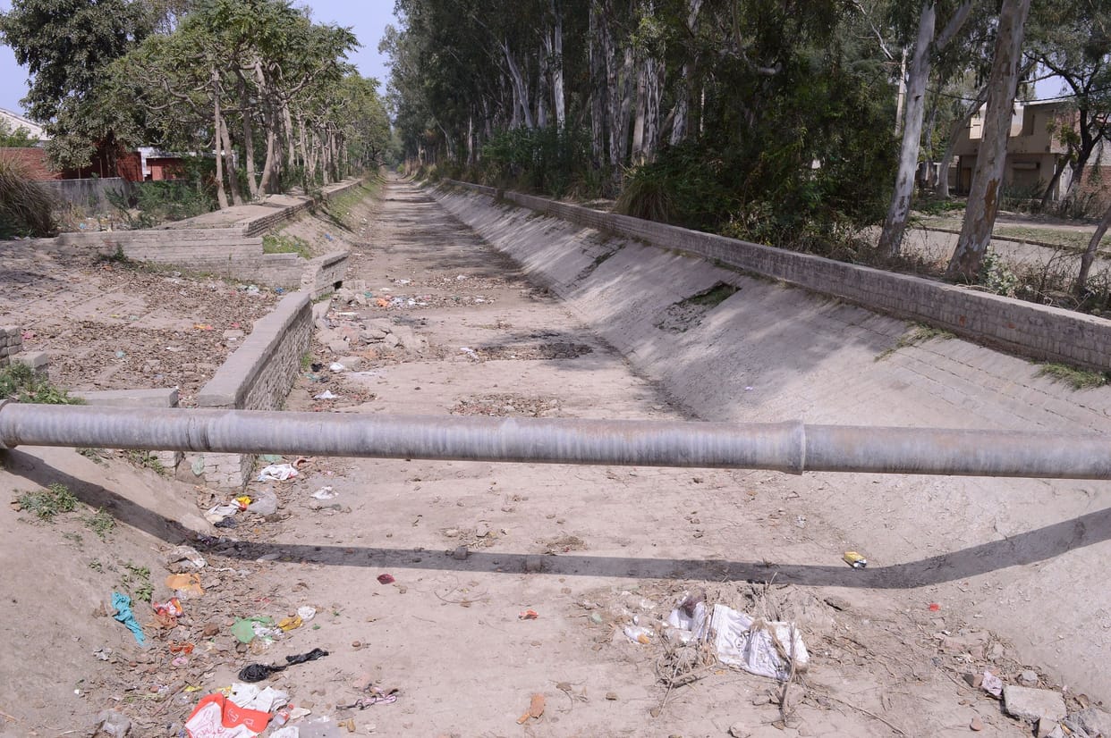 water supply, lake, people