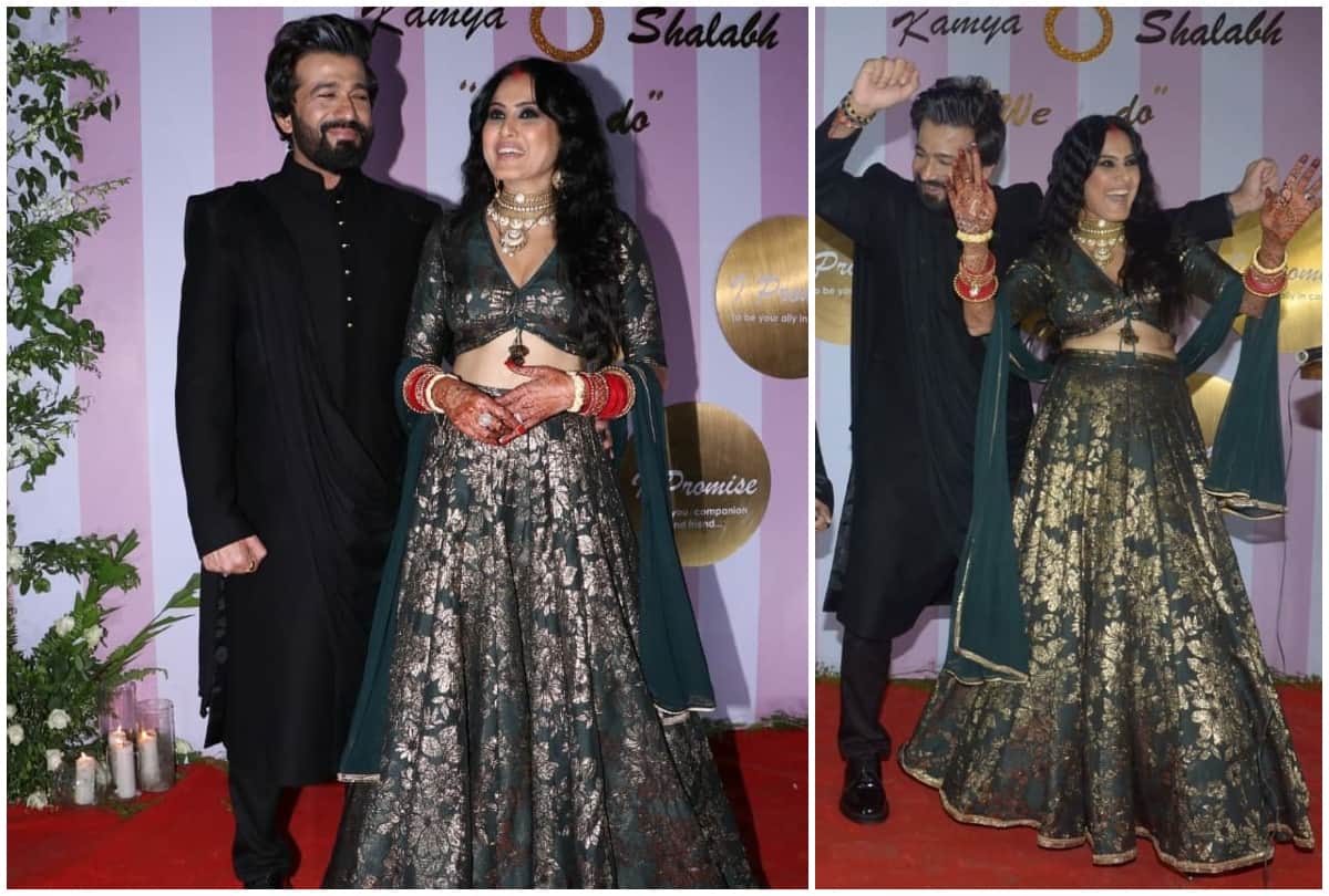 kamya punjabi got married with shalabh dang wedding reception inside photos