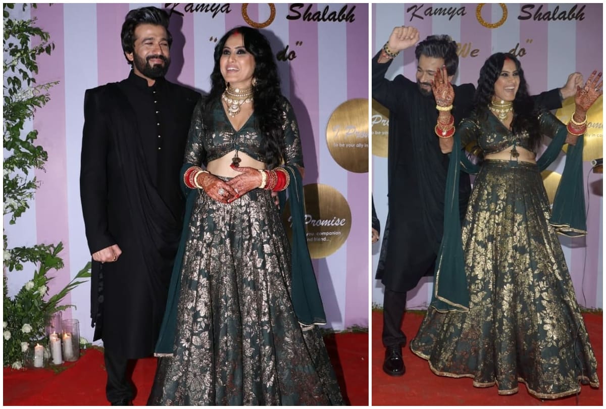 kamya punjabi got married with shalabh dang wedding reception inside photos