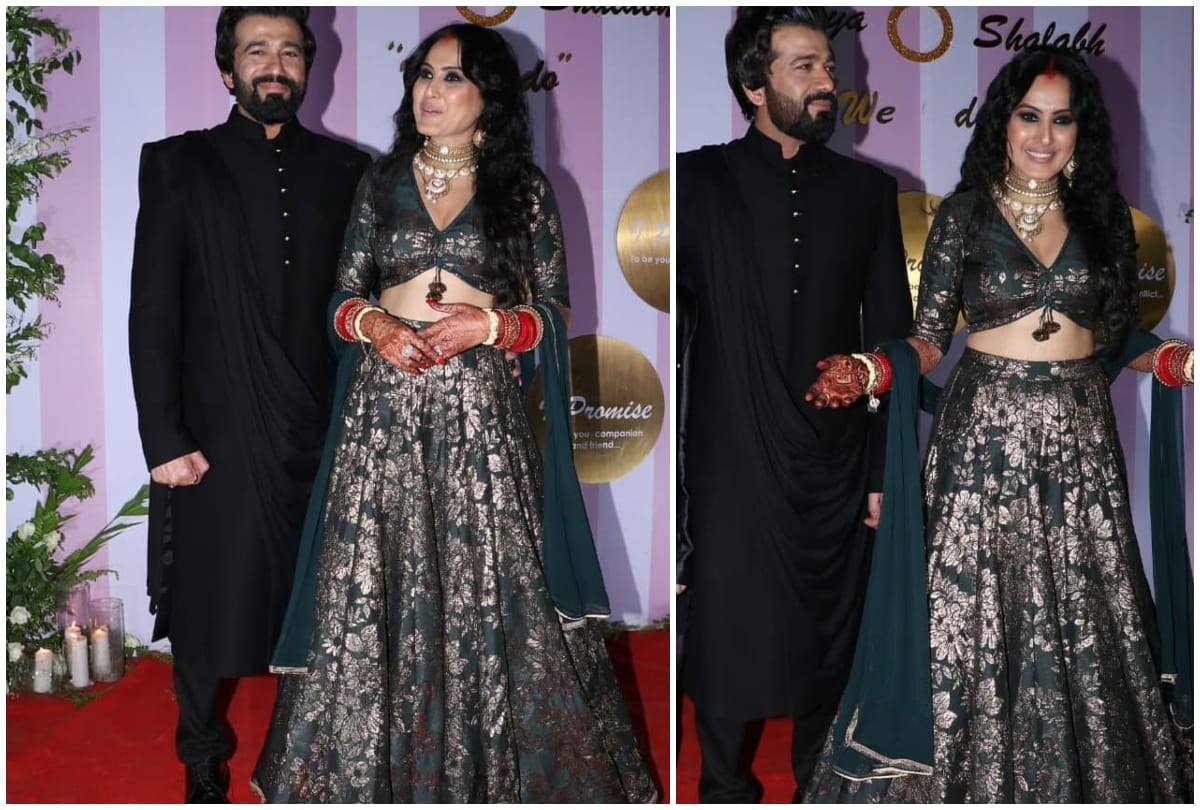 kamya punjabi got married with shalabh dang wedding reception inside photos