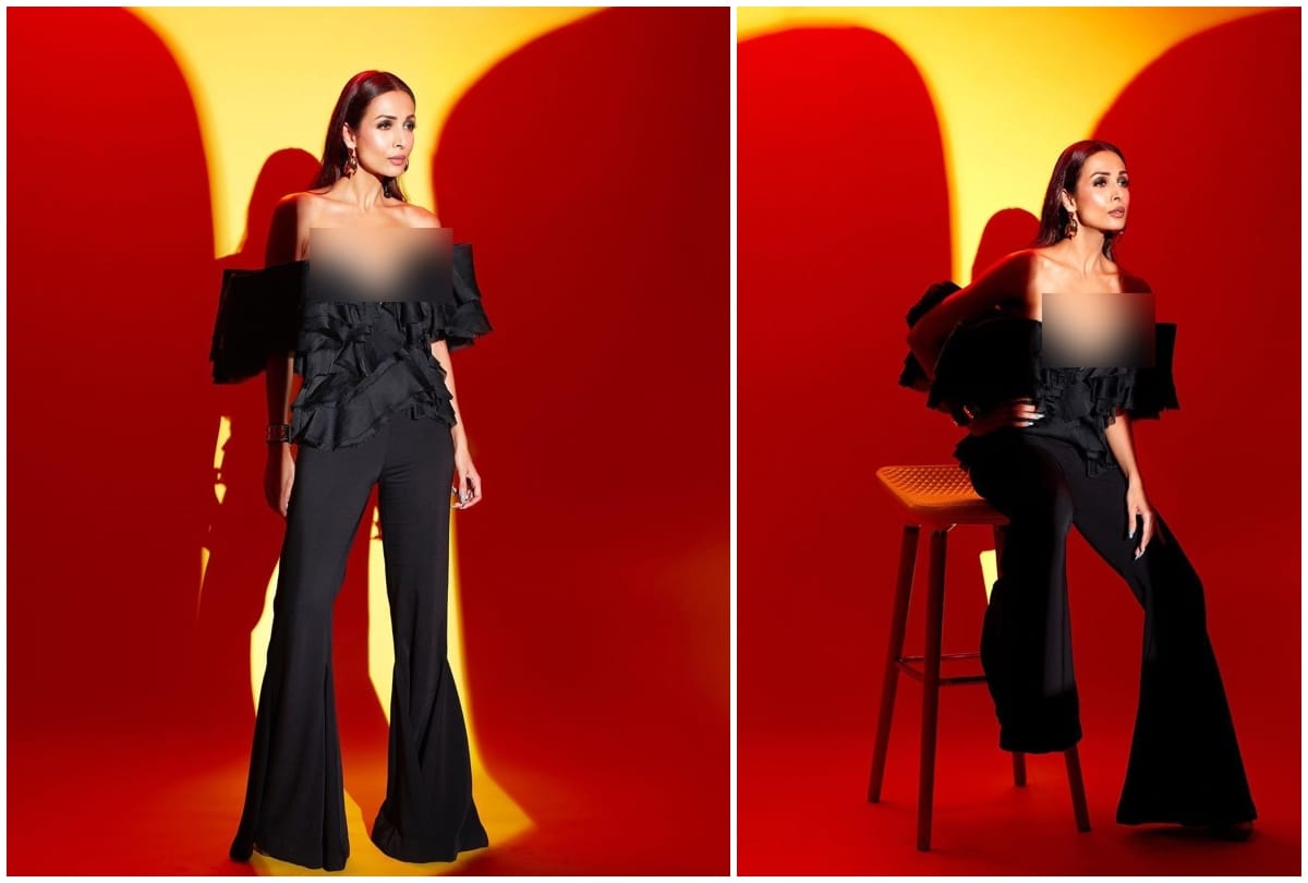 after wedding rumours malaika arora get bold in her black outfit