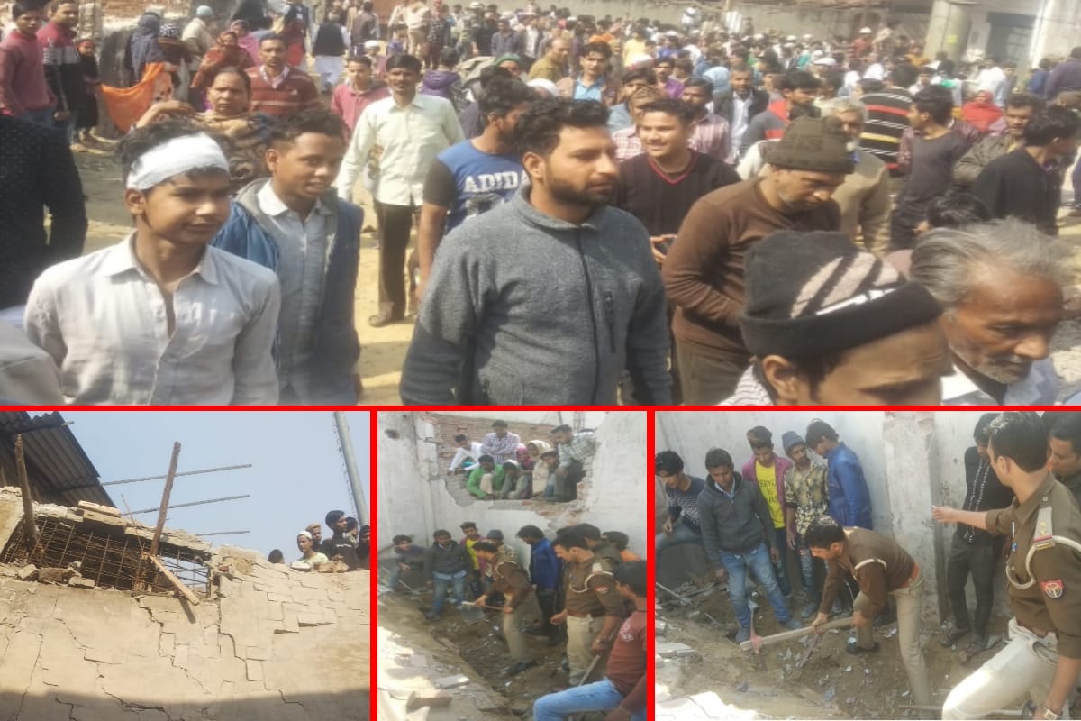 more than eight workers buried while picking up a linter in a scissors factory in Meerut
