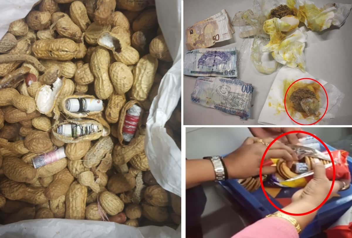 Man caught with more than fourty lakh foreign currency hiding in peanuts and mutton at IGI airport