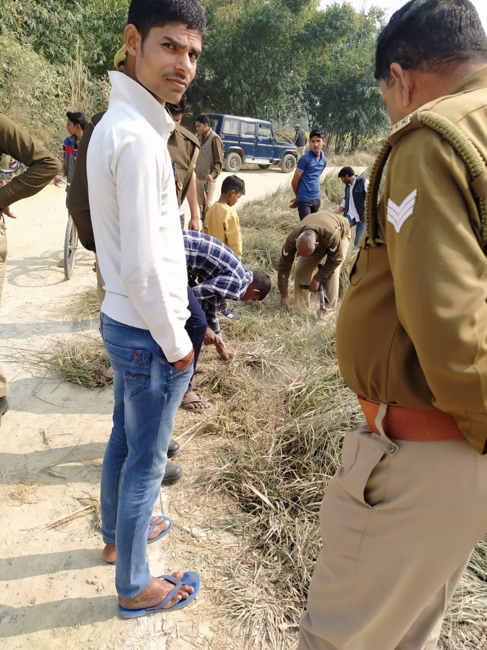 Minister kept inspecting and soldiers searching cartridges in varanasi