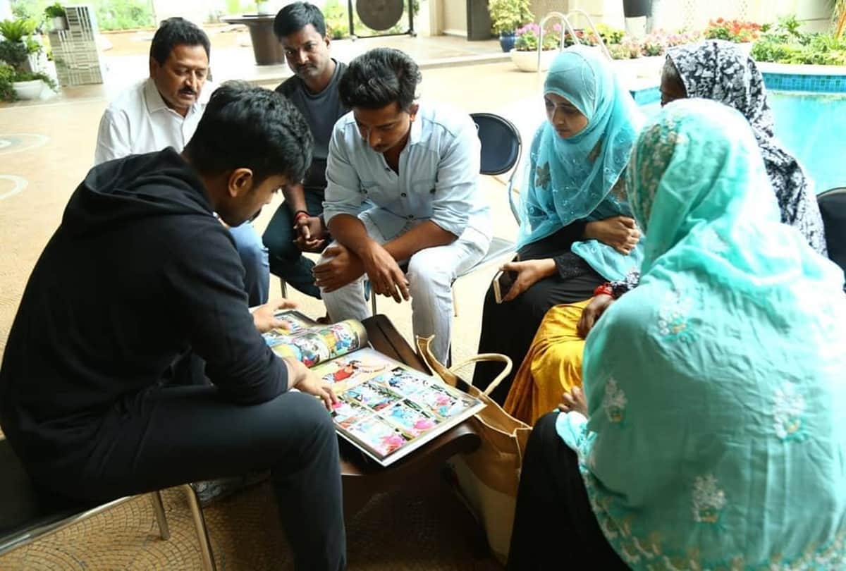 South Superstar Ram Charan met and donated 10 lakhs to Mega fan Noor Mohammed family