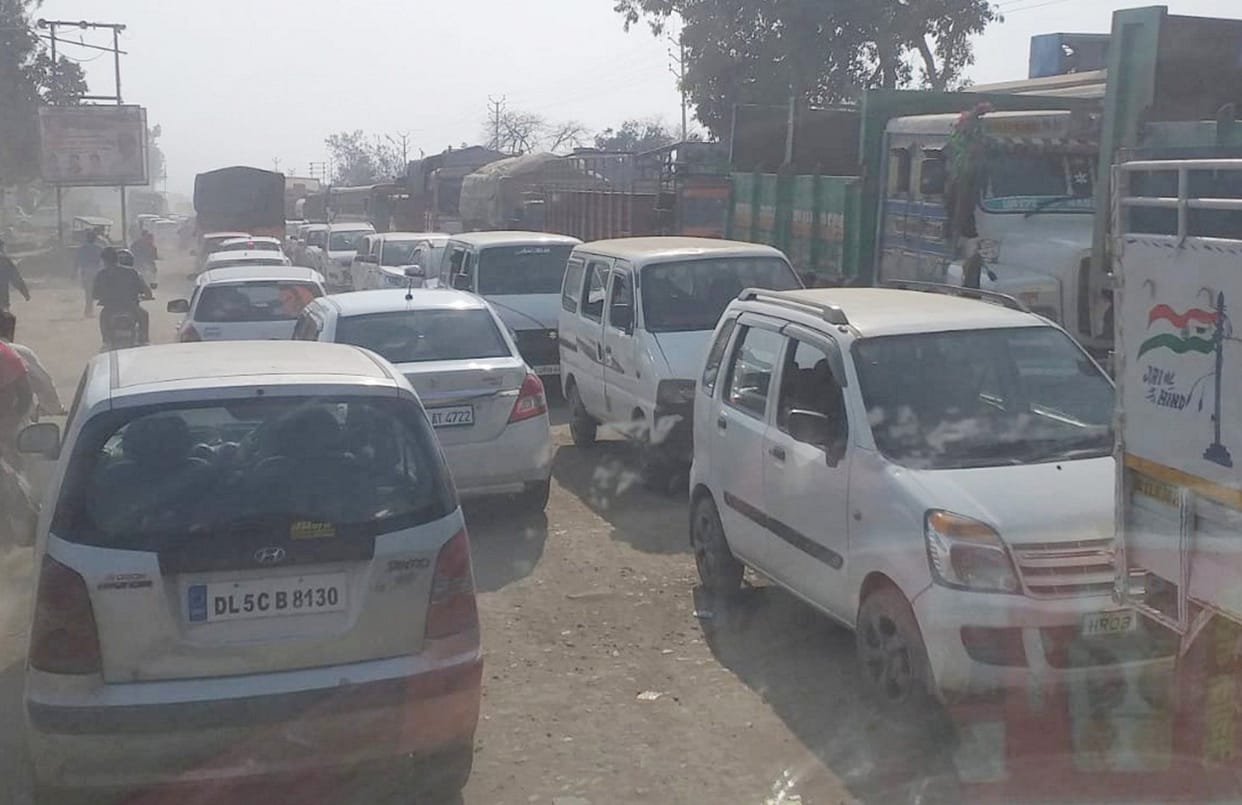 Delhi-Saharanpur highway suffers from one hour of jam